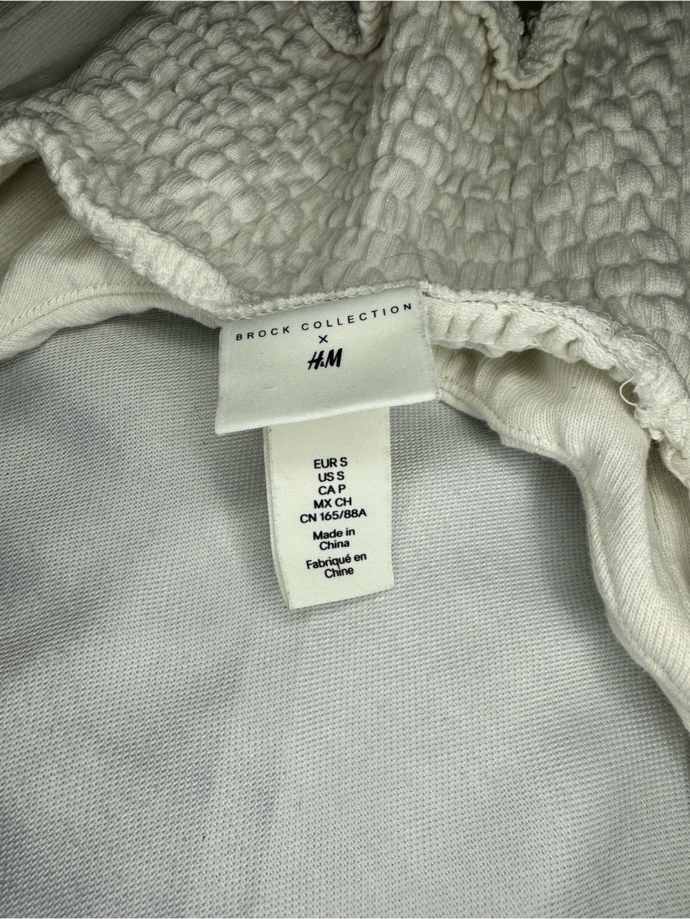 Brock Collection x H&M Cream Structured Crop Tank Top - Picture 5 of 5
